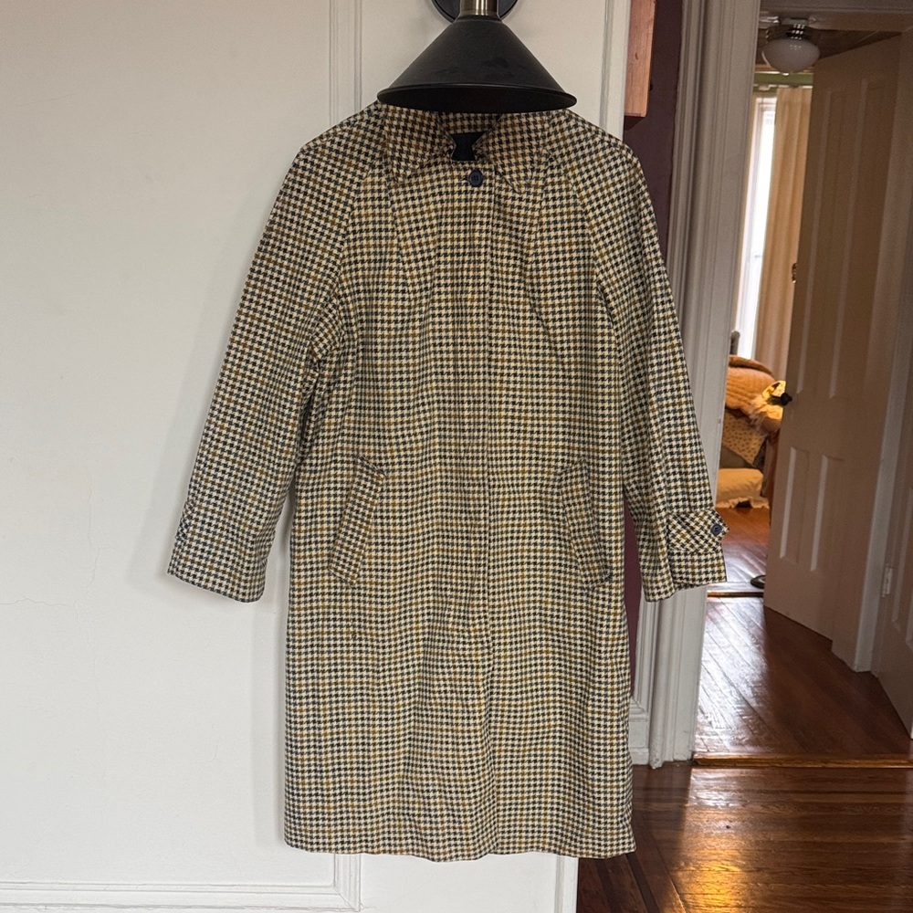 1960s water repellent houndstooth coat